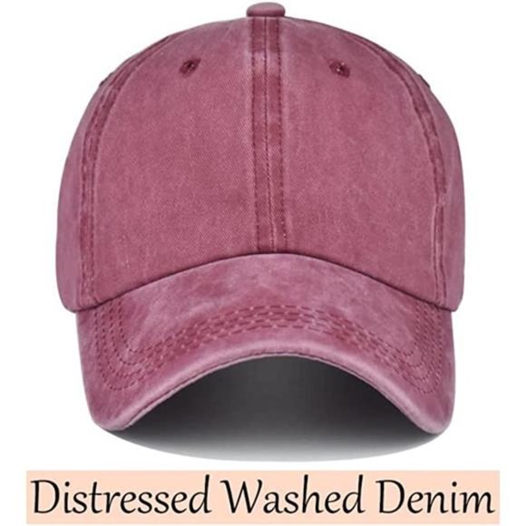 OAKFARM Baseball Cap Mens Hats Distressed Washed Denim Vintage Ball Caps